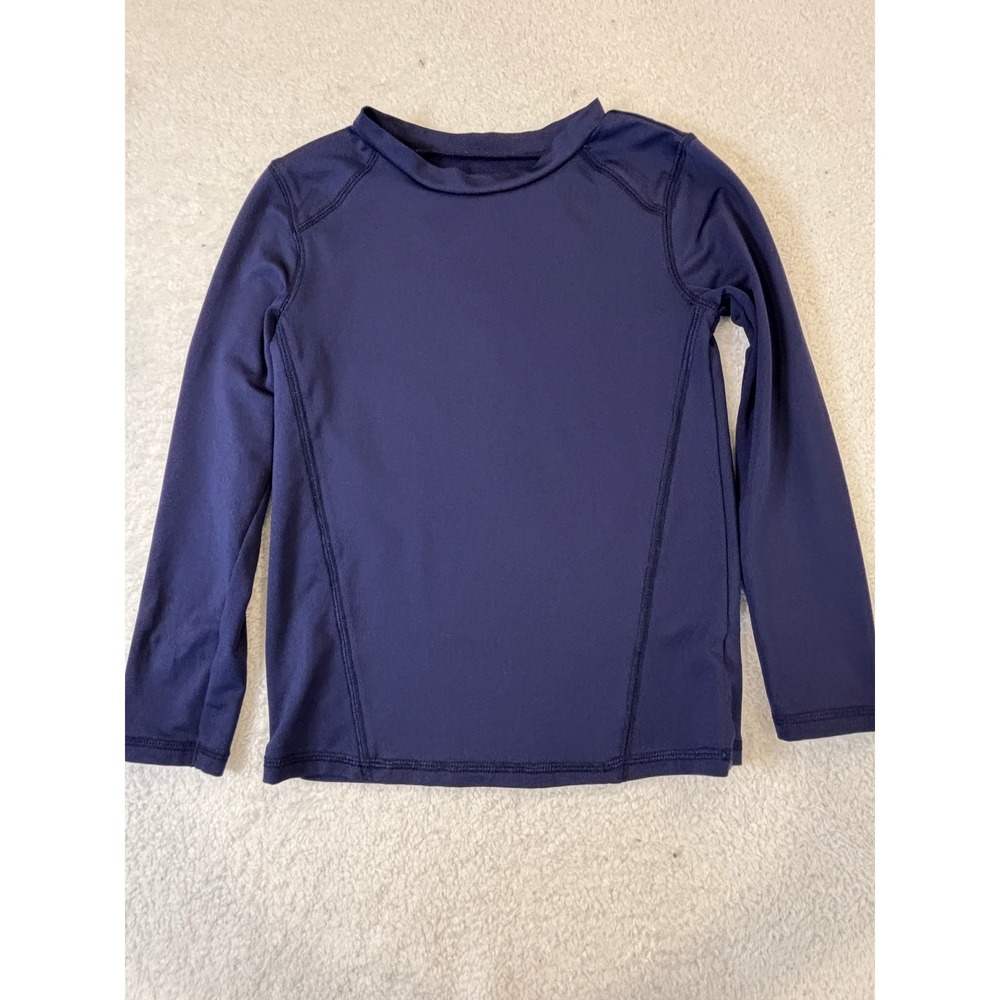 Cat & Jack Boys Navy Blue Long Sleeve Rash Guard Swim Shirt Size 5T
